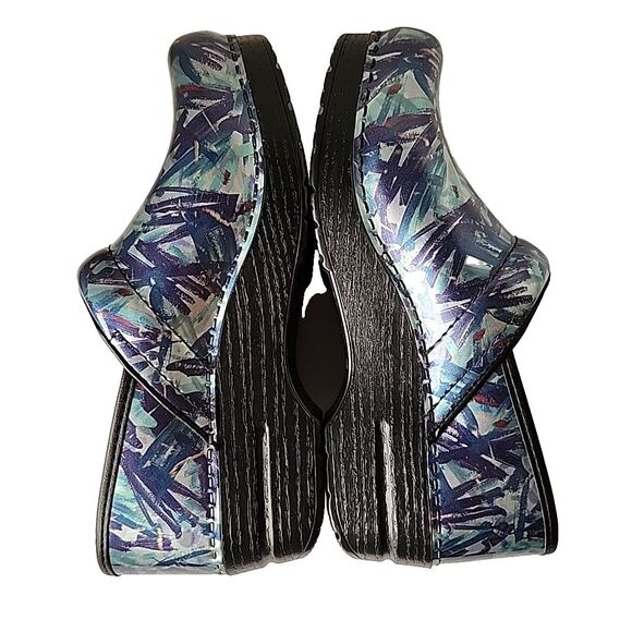 Dansko Professional Clog Painted Multicolor Patent Leather Size EU 38 US 7.5 8 - Picture 9 of 11